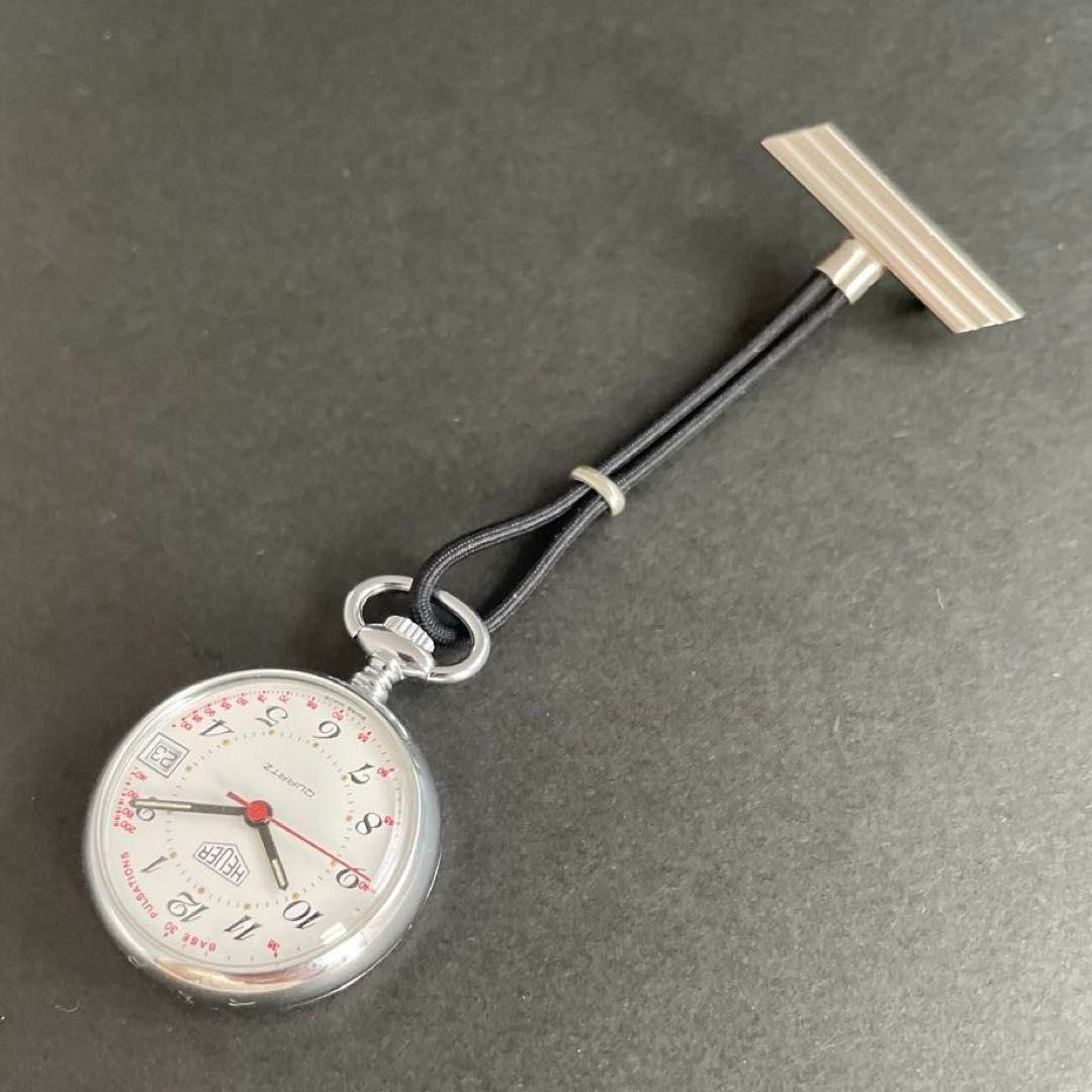 HEUER ナースウォッチ φ30mm 懐中時計 タグ・ホイヤー TAG Heuer QZ