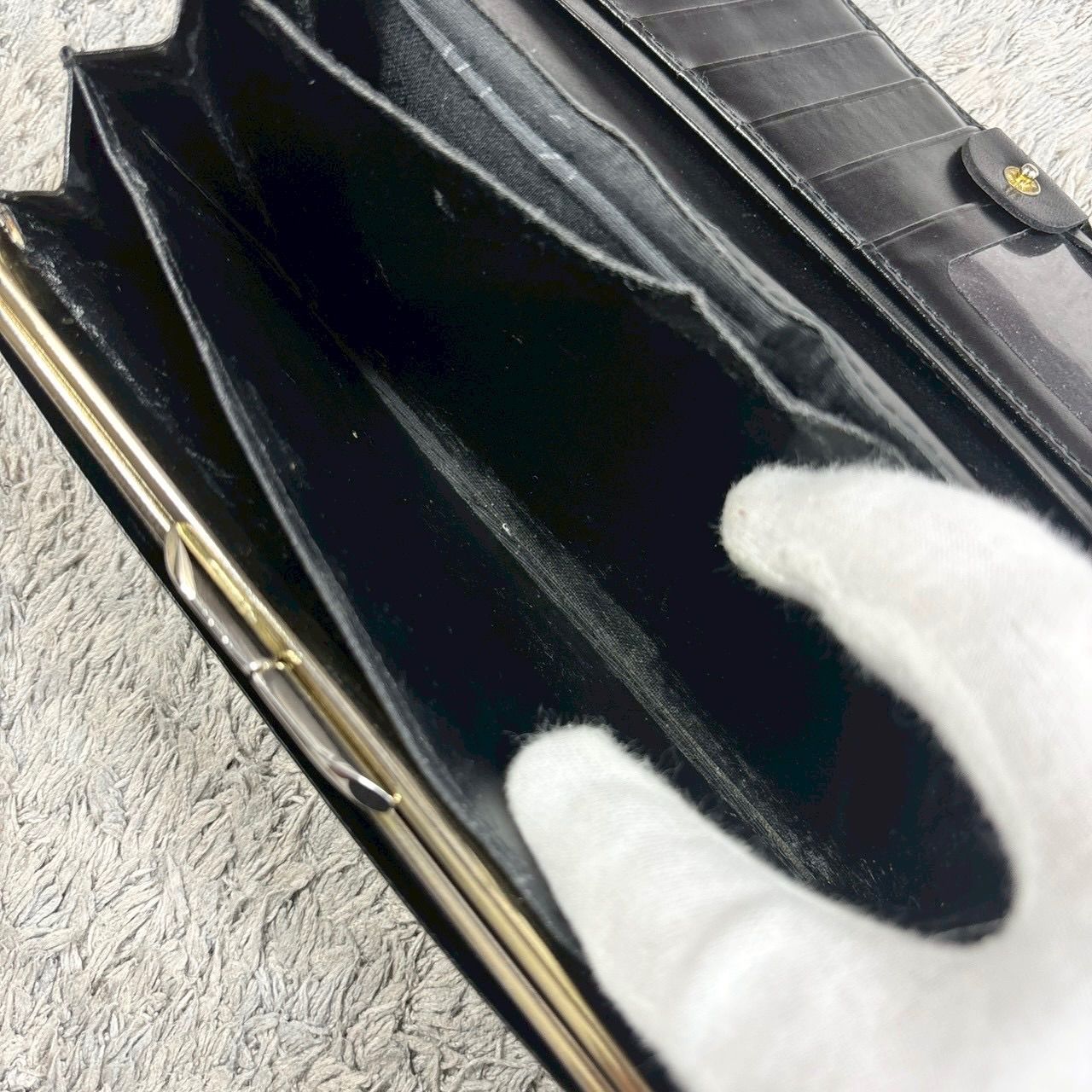 Christian Dior クリスチャンディオール 長財布 レザー ブラック 