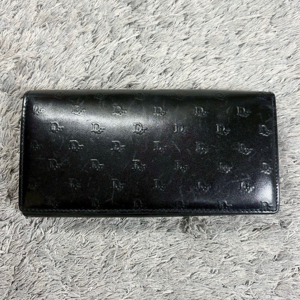 Christian Dior クリスチャンディオール 長財布 レザー ブラック