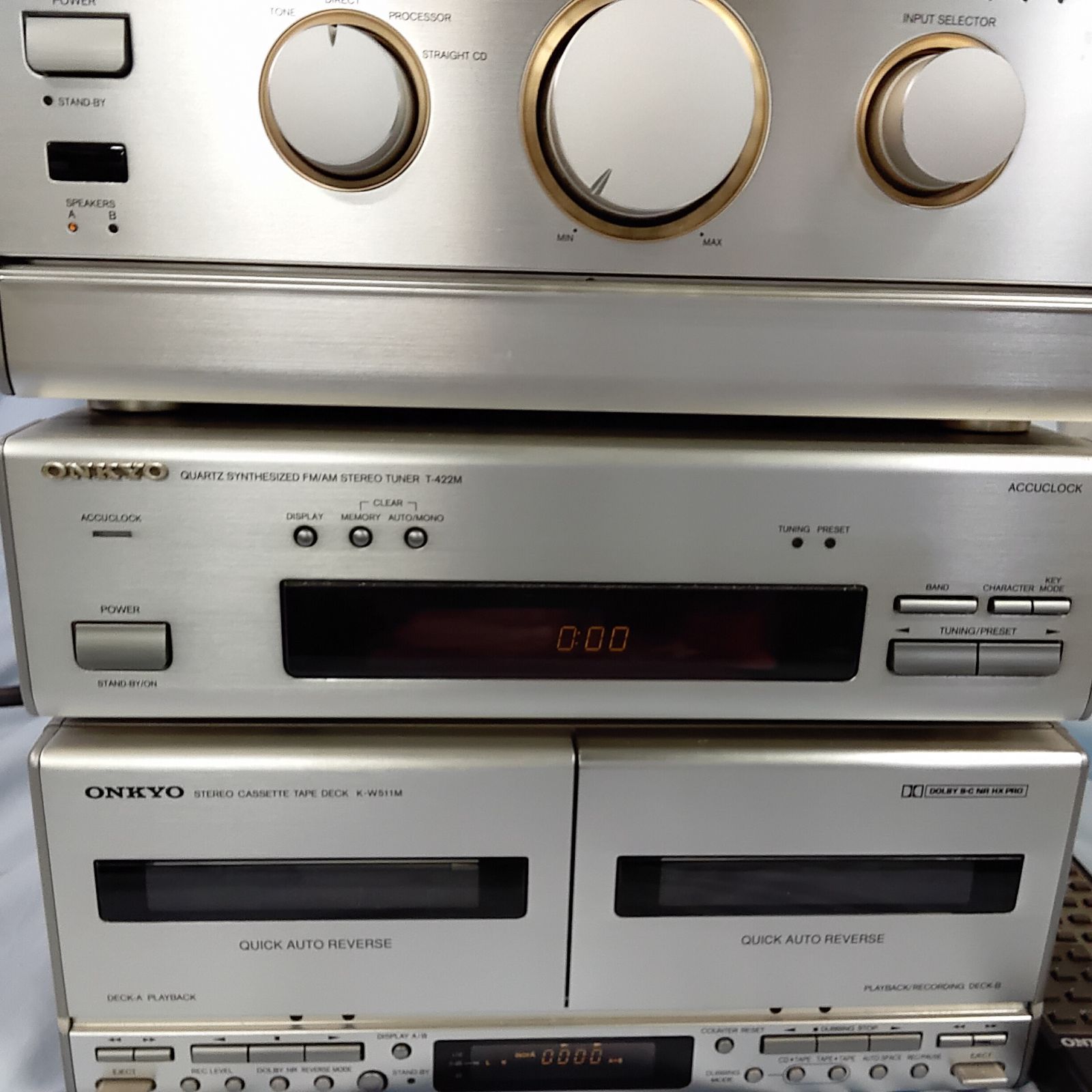 ジャンク オンキョー ONKYO ステレオコンポ すべての機器通電OK