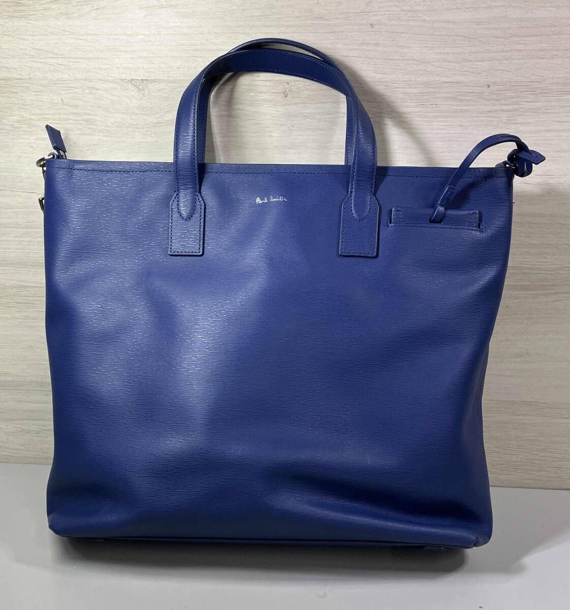 PAUL SMITH/ポールスミス/トートバッグ/シグネチャーストライプトリム/ブルー/APS681