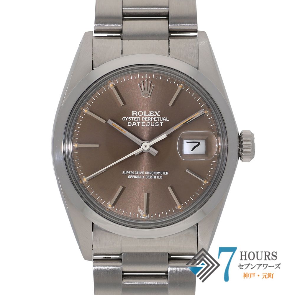 144113 ROLEX ロレックス 16000 デイトジャスト ブラウン ステンレス 76番 自動巻き 当店オリジナルボックス