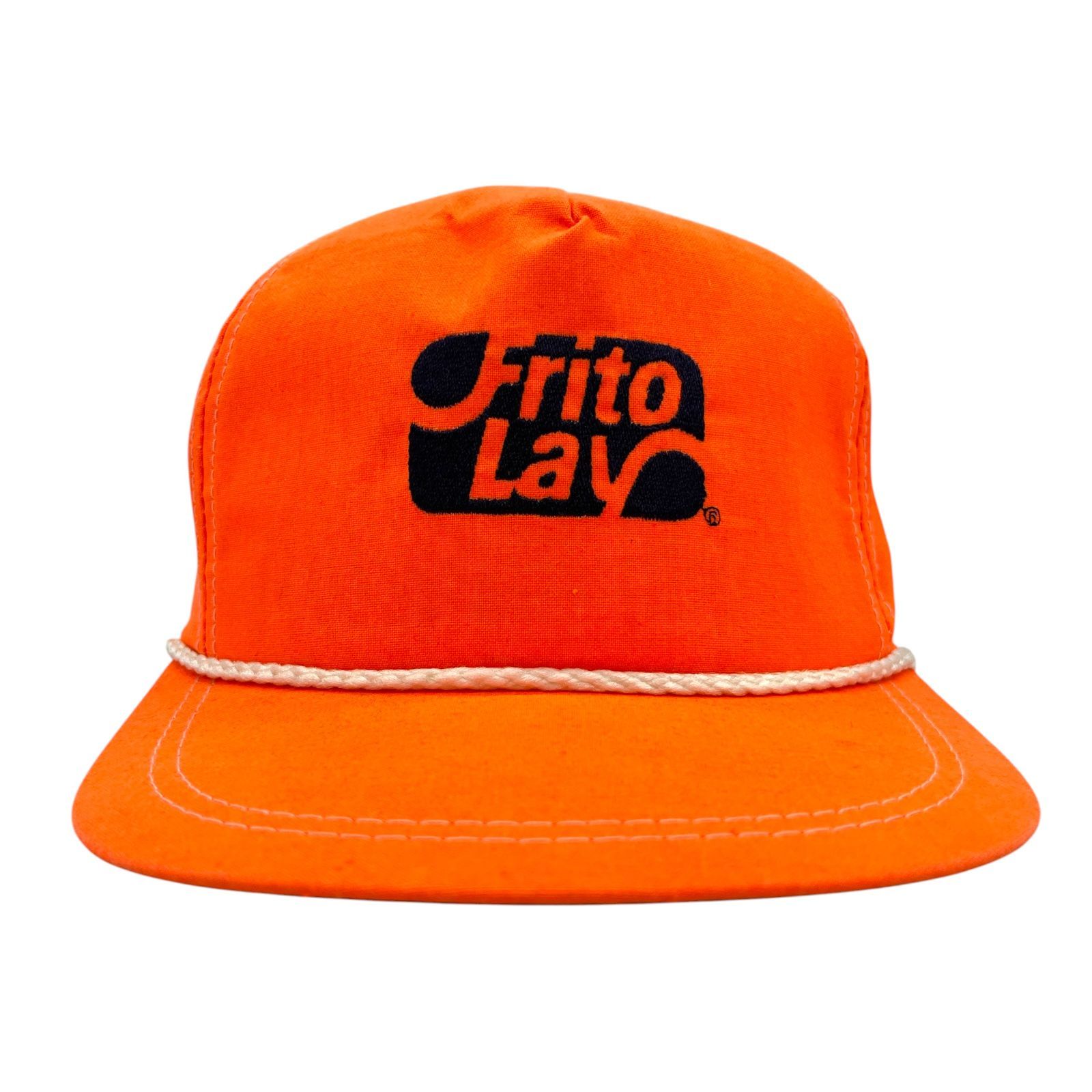 【キャップ/帽子】90s K-BRAND社製 Frito Lay（フリトレー） ビンテージ トラッカーキャップ オレンジ 橙 ブラック 黒 US製 アメリカ製 Made in USA