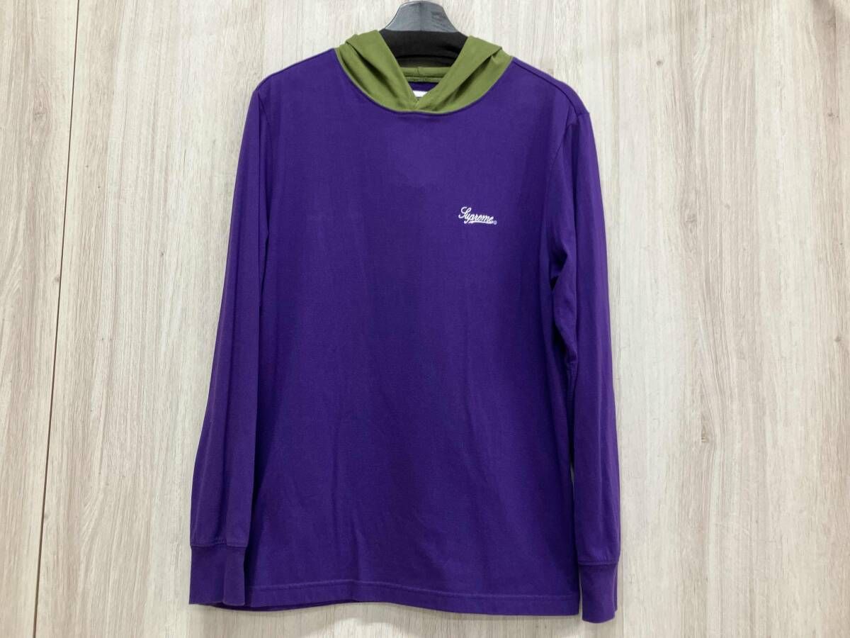 Supreme シュプリーム パーカー 17SS contrast hooded Sサイズ パープル