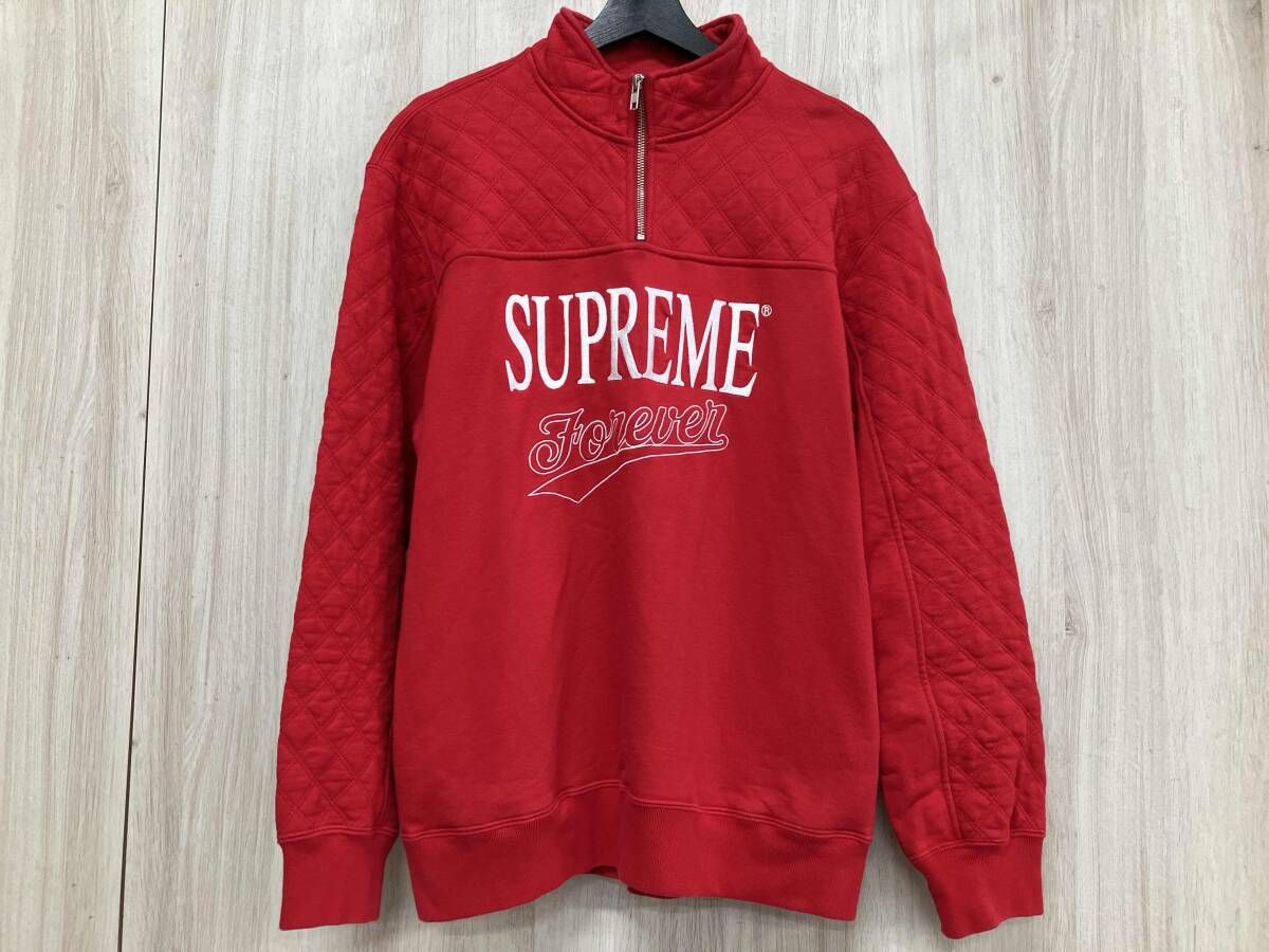 Supreme シュプリーム 19SS forever half zip スウェット Mサイズ レッド