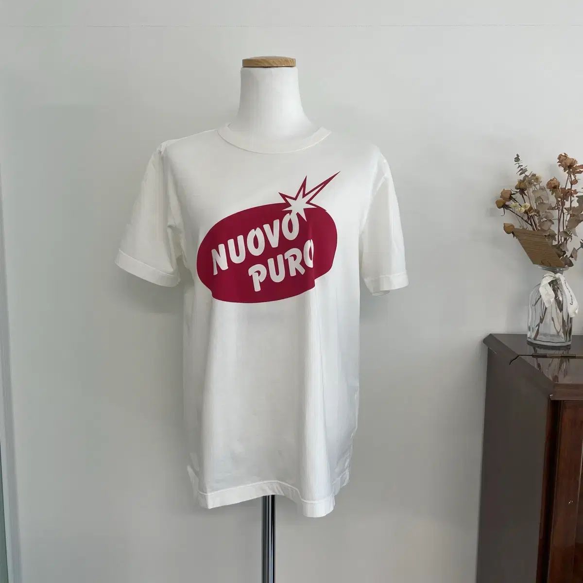 KLOKE 白 ベーシック プリンティング 半袖 Tシャツ