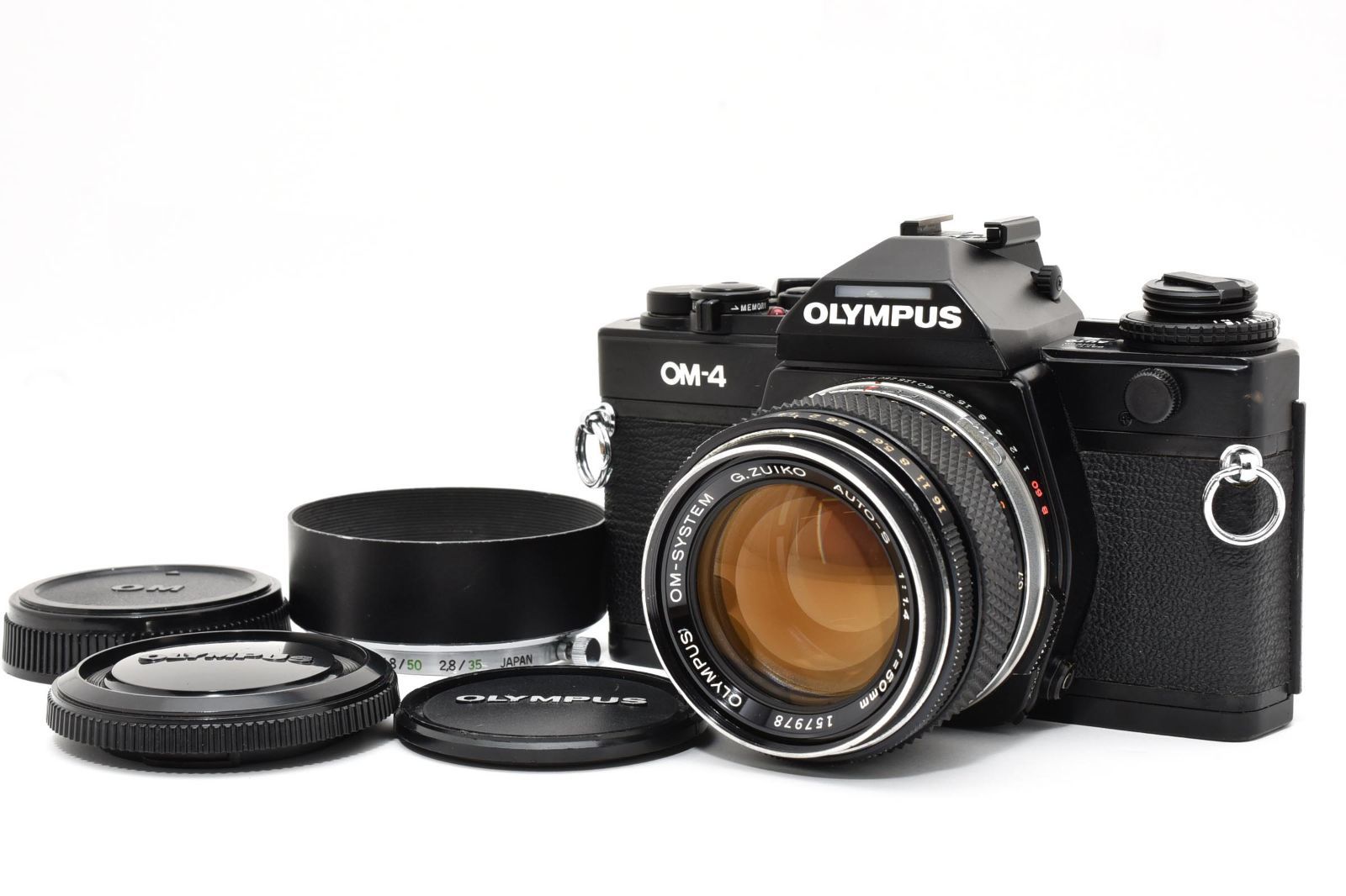 7479 【並品】 Olympus Om-4 Black G.Zuiko Auto-S 50mm F1.4 モルト