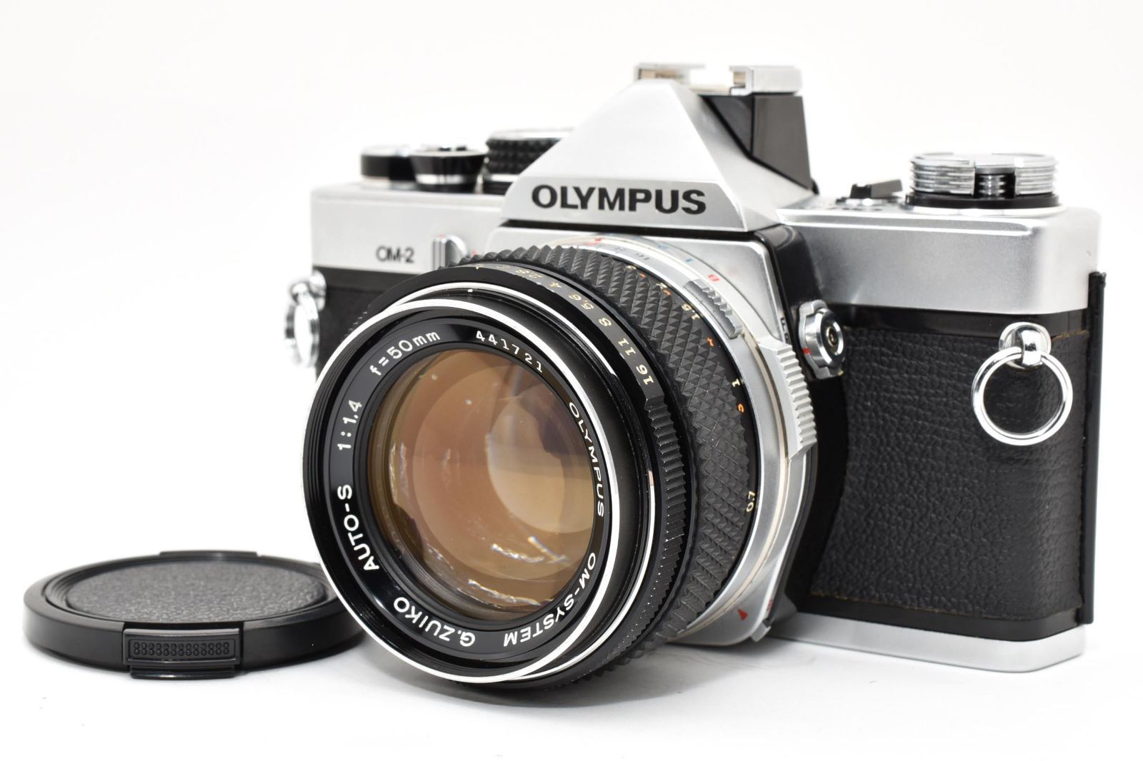 6982 【良品】 Olympus Om-2 Slr Film Camera G.Zuiko Auto-S 50mm F1.4 Prime Lens 動作確認済 オリンパス Mfフィルムカメラ