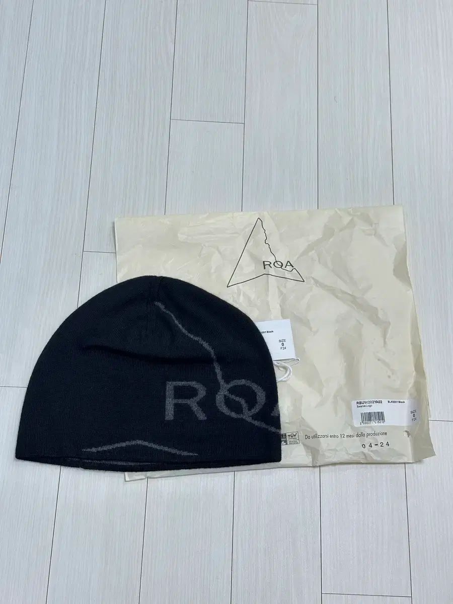 ROA ロゴ ウール ビーニー ブラック