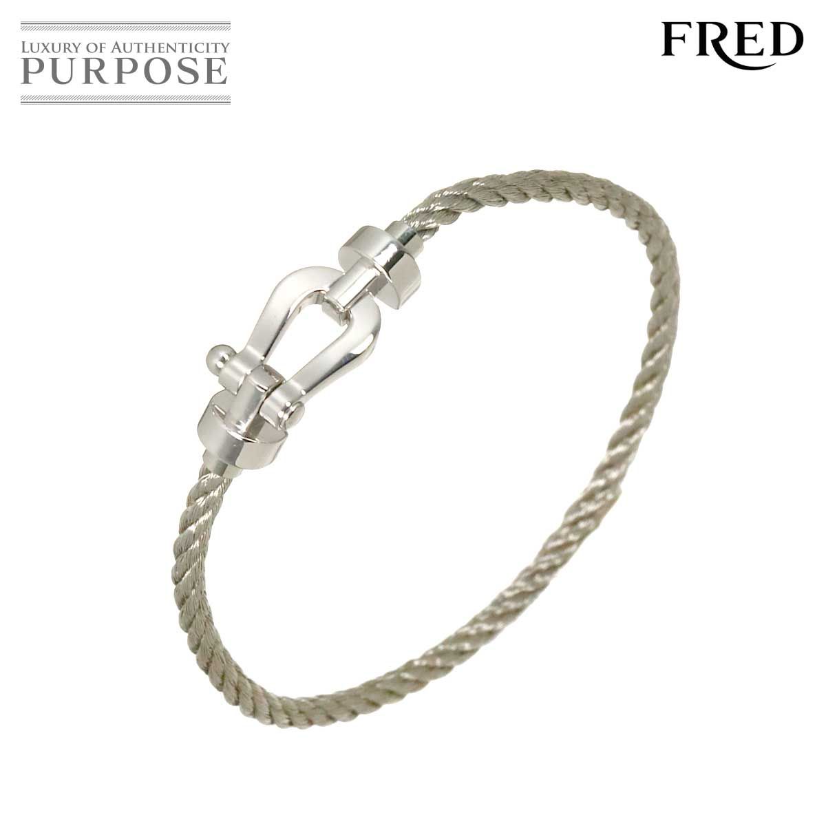 フレッド FRED フォース10 ミディアム MM ブレスレット #15 K18 WG ホワイトゴールド 750 ケーブル Force 10 Bracelet 90321313