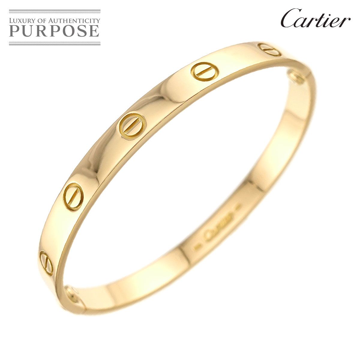 カルティエ Cartier ラブ ブレス #18 K18 YG イエローゴールド 750 ブレスレット バングル Love Bracelet 90324186 441,000円