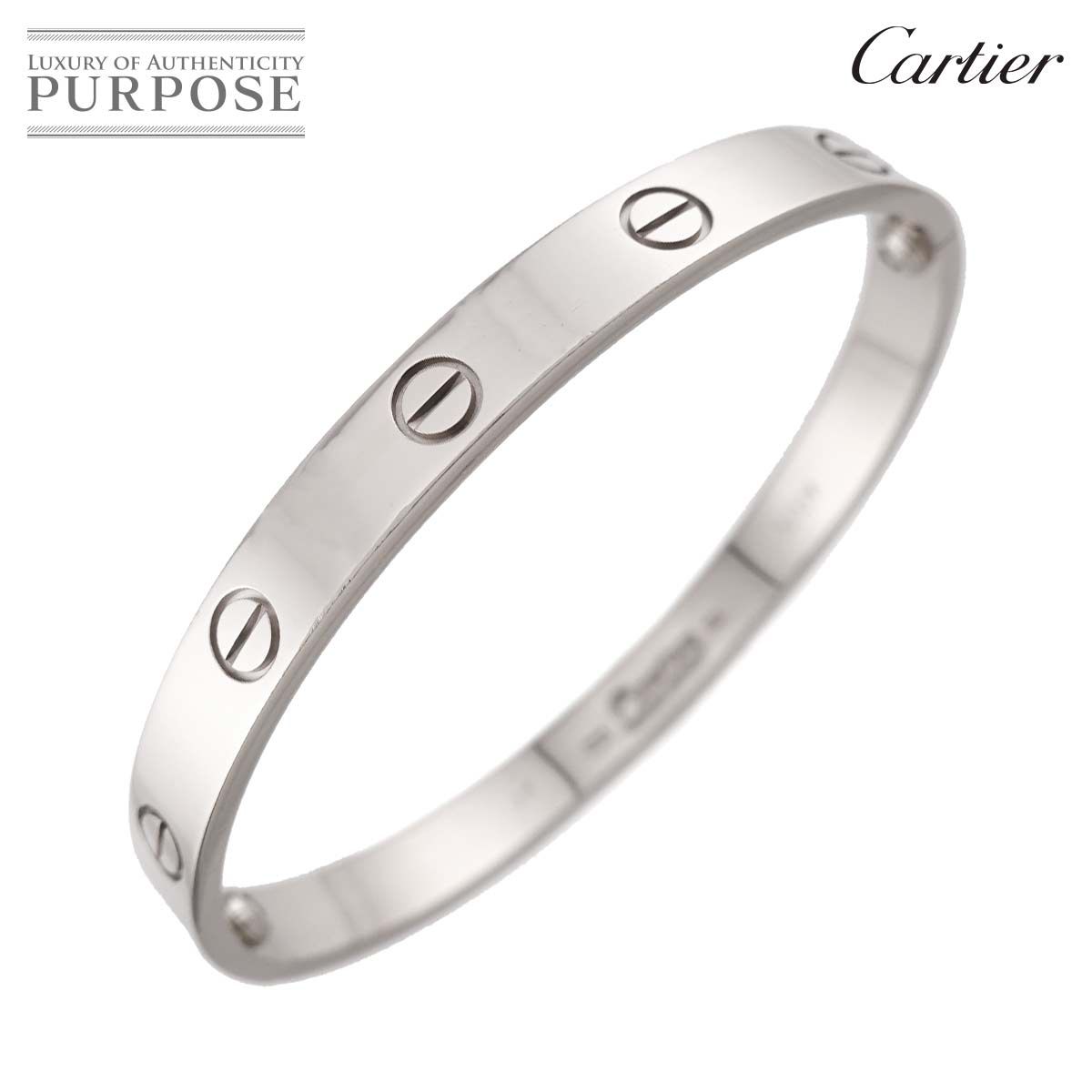 カルティエ Cartier ラブ ブレス #17 K18 WG ホワイトゴールド 750 ブレスレット バングル Love Bracelet【証明書付き】 90324208