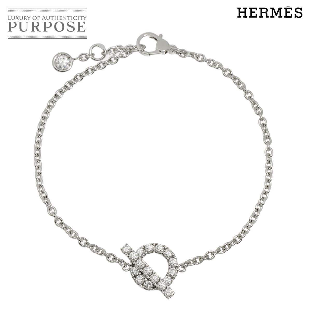 エルメス HERMES フィネス ダイヤ ブレスレット ST 16.5cm K18 WG ホワイトゴールド 750 Diamond Bracelet 90324394