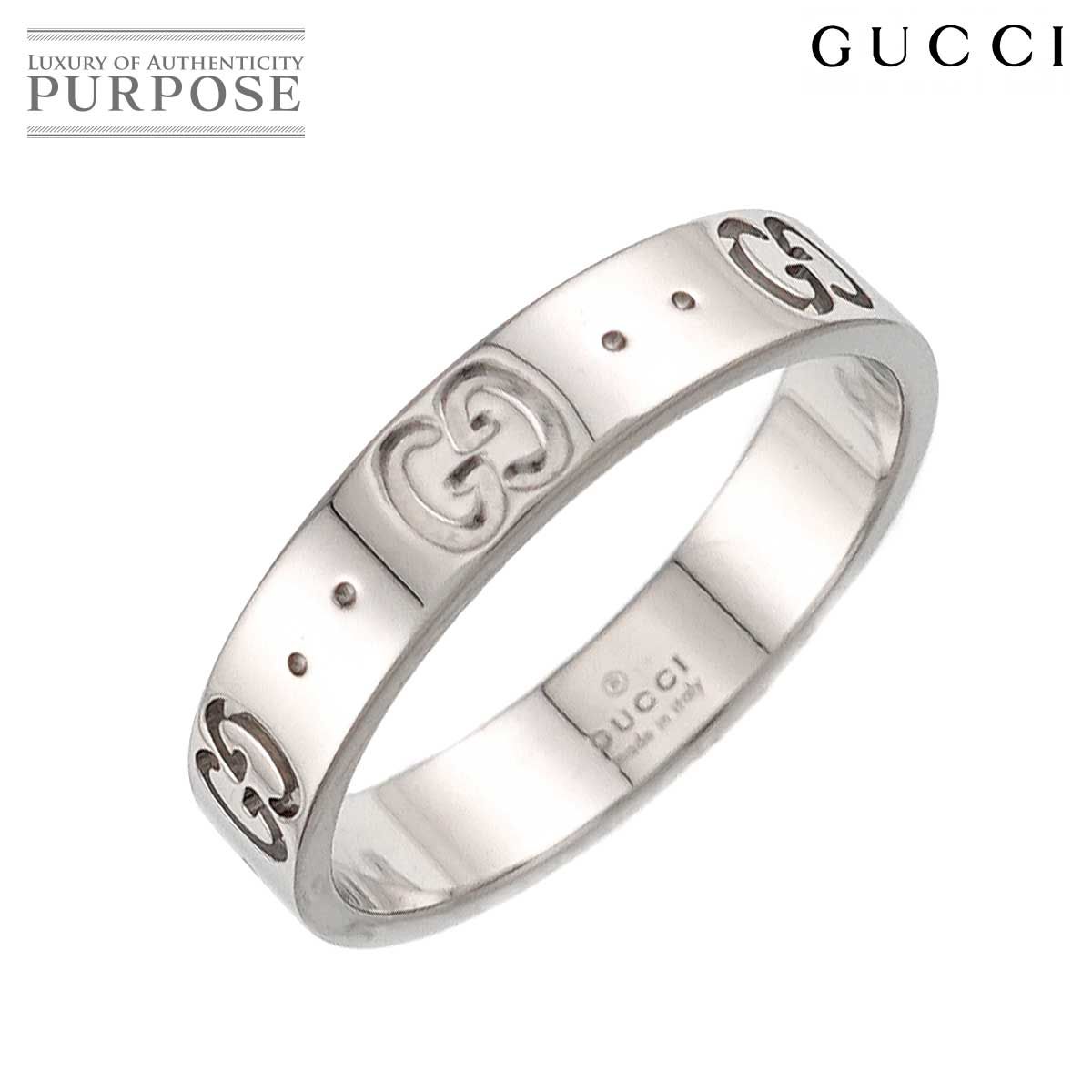 グッチ GUCCI アイコン #15 リング K18 WG ホワイトゴールド 750 指輪 Icon Ring 90326485