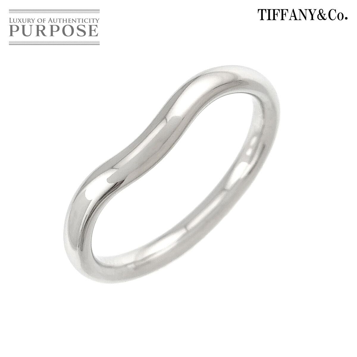 ティファニー TIFFANY&Co. カーブド バンド 9号 リング Pt プラチナ 指輪 Curved Band Ring 90326489