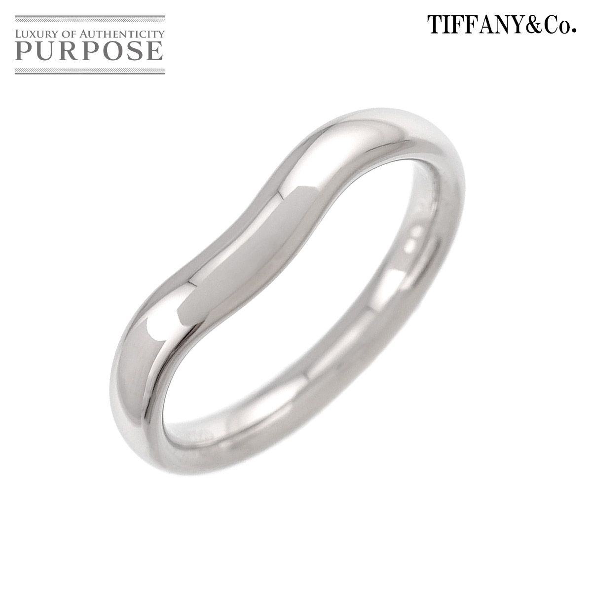 ティファニー TIFFANY&Co. カーブド バンド 14号 リング Pt プラチナ 指輪 Curved Band Ring 90326490