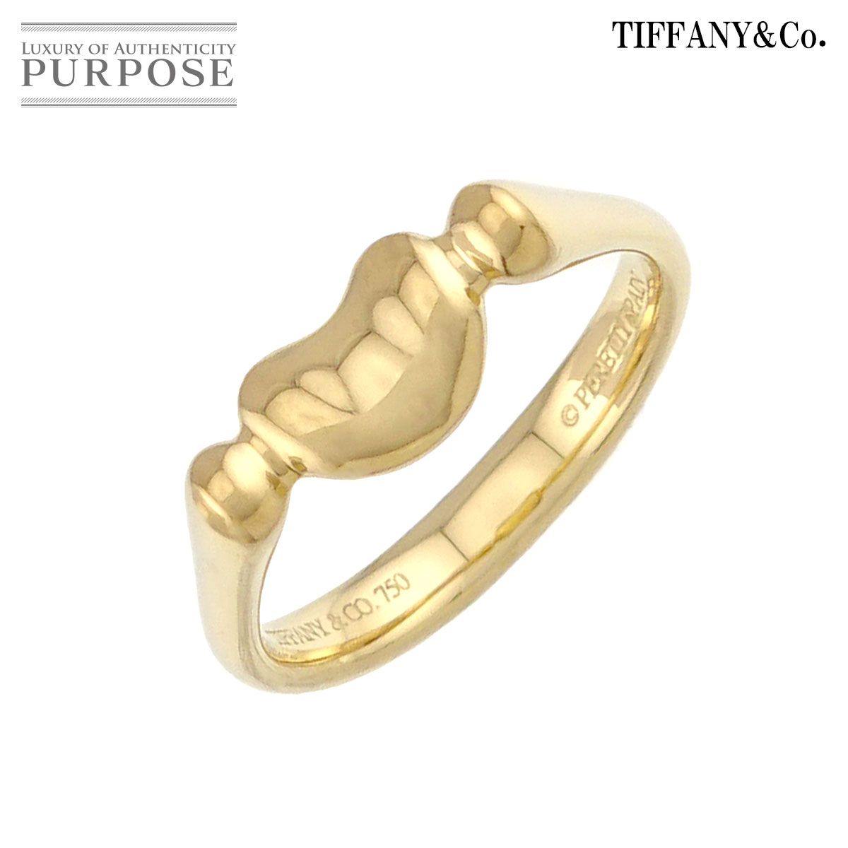 ティファニー TIFFANY&Co. ビーン 13号 リング K18 YG イエローゴールド 750 指輪 Bean Ring 90327443