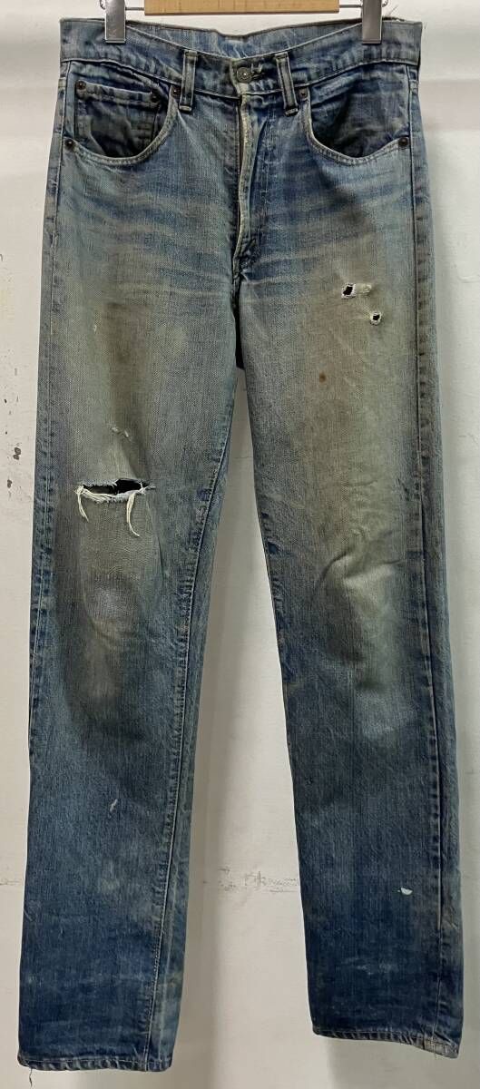 LEVI'Sリーバイス ジーンズ 505 66前期 42TALON ボタン裏5 スモールe ライトブルー