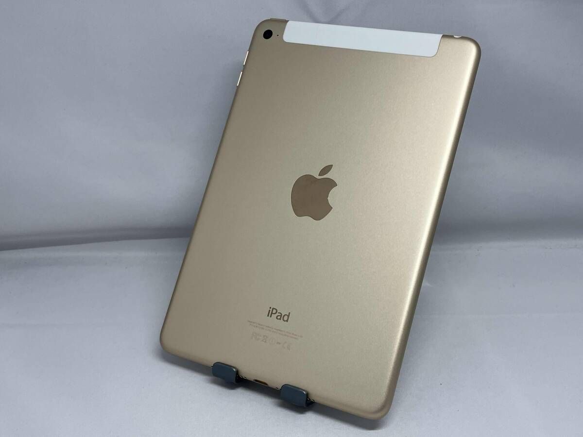 au 【SIMロックなし】MK782J/A iPad mini 4 Wi-Fi+Cellular 128GB ゴｰルド au