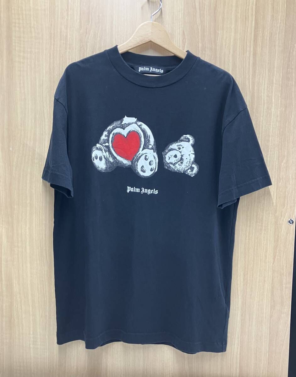 PALM ANGELS/半袖Tシャツ／コットン/黒／Lサイズ