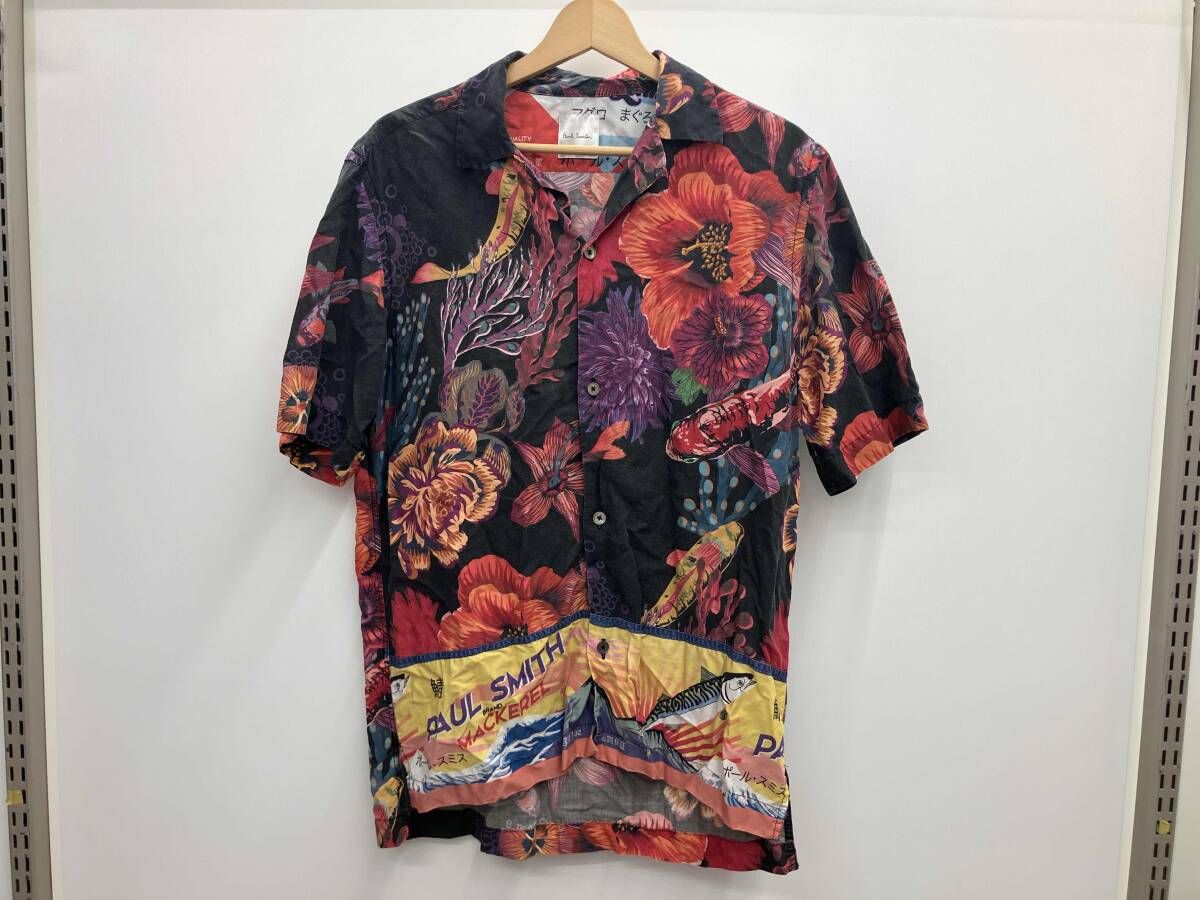 Paul Smith ポールスミス アロハシャツ 半袖シャツ漢字 PY-CR-66350 総柄 サイズL
