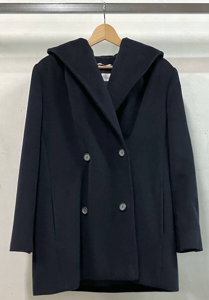 MaxMara カシミヤ混ダブルチェスターコート　サイズ38 MaxMara マックスマーラ その他コート サイズ38 ネイビー イタリア製