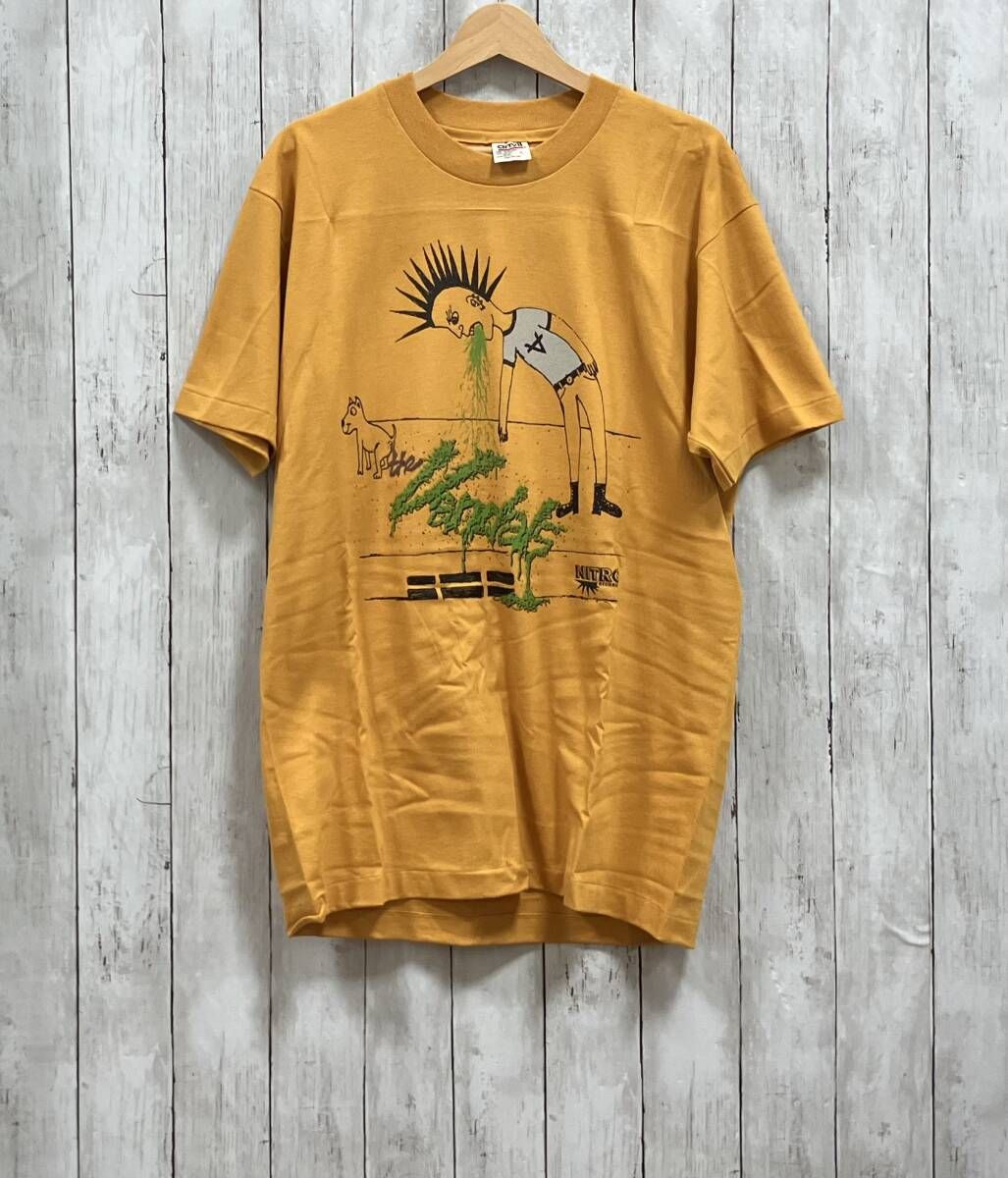 anvil／THE VANDALS NITRO RECORDS MUSTARD／Band Tee／半袖Tシャツ／ USA製／イエロー／※状態良好