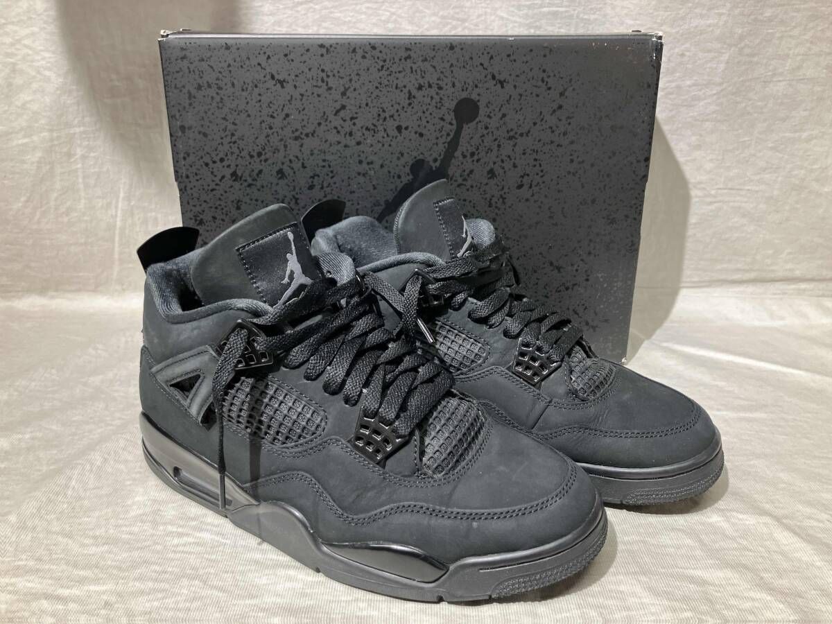 NIKE スニーカー AIR JORDAN 4 RETRO Black Cat FV5029-010 28cm ブラック ナイキ
