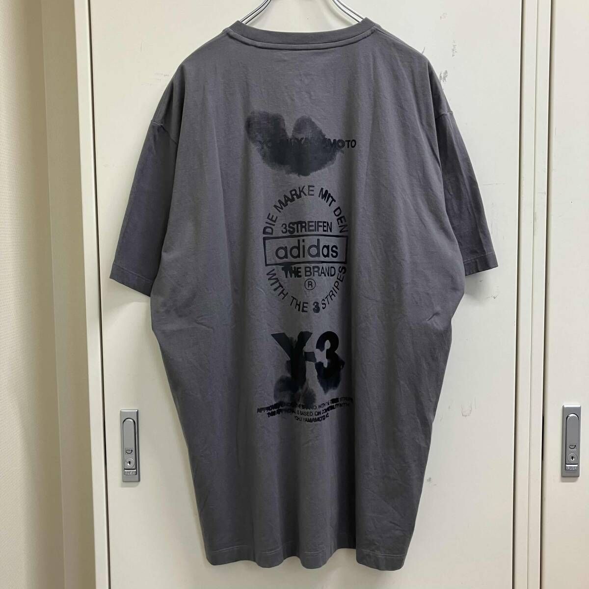 25AW Y-3 半袖Tシャツ Graphic Short Sleeve Tee JZ0717 サイズXL グレー ヨウジヤマモトXアディダス