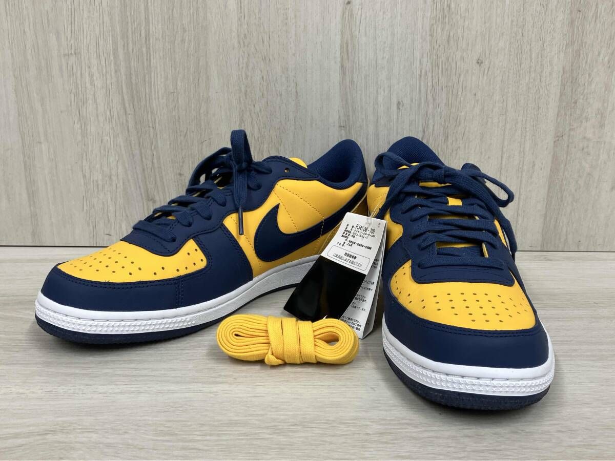 NIKE ナイキ ターミネーター LOW スニーカ 28cm イエロー×ネイビー FJ4206－700