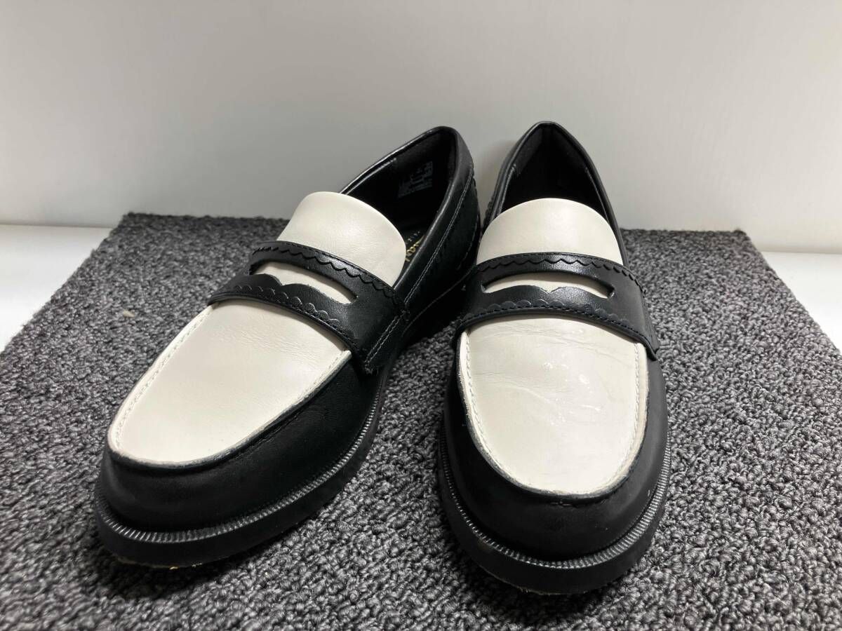 Clarks クラークス ローファー サイズUK3 ホワイト×ブラック