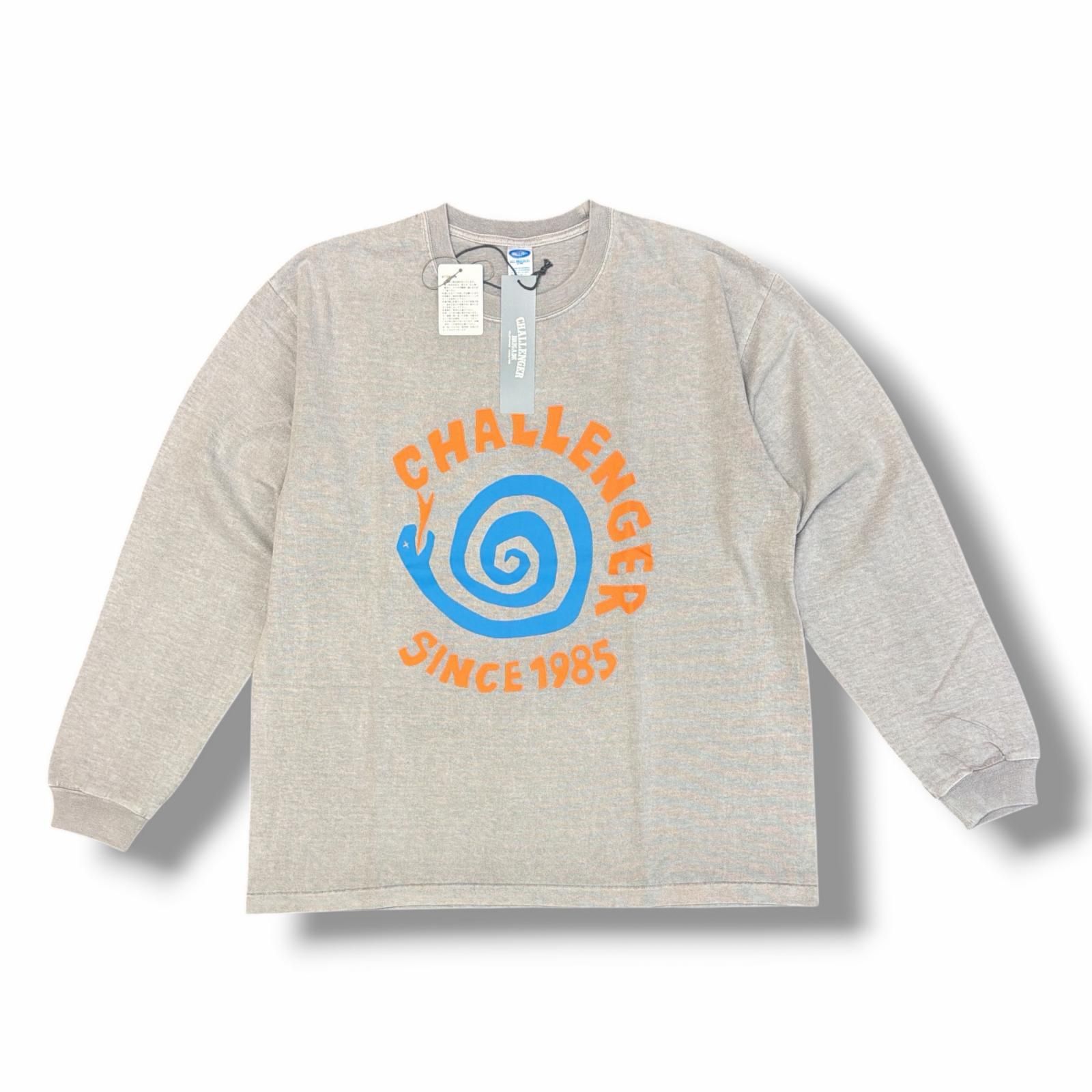 参考上代8800円 未使用 CHALLENGER 26SS L/S PIGMENT SPIRAL SNAKE TEE 