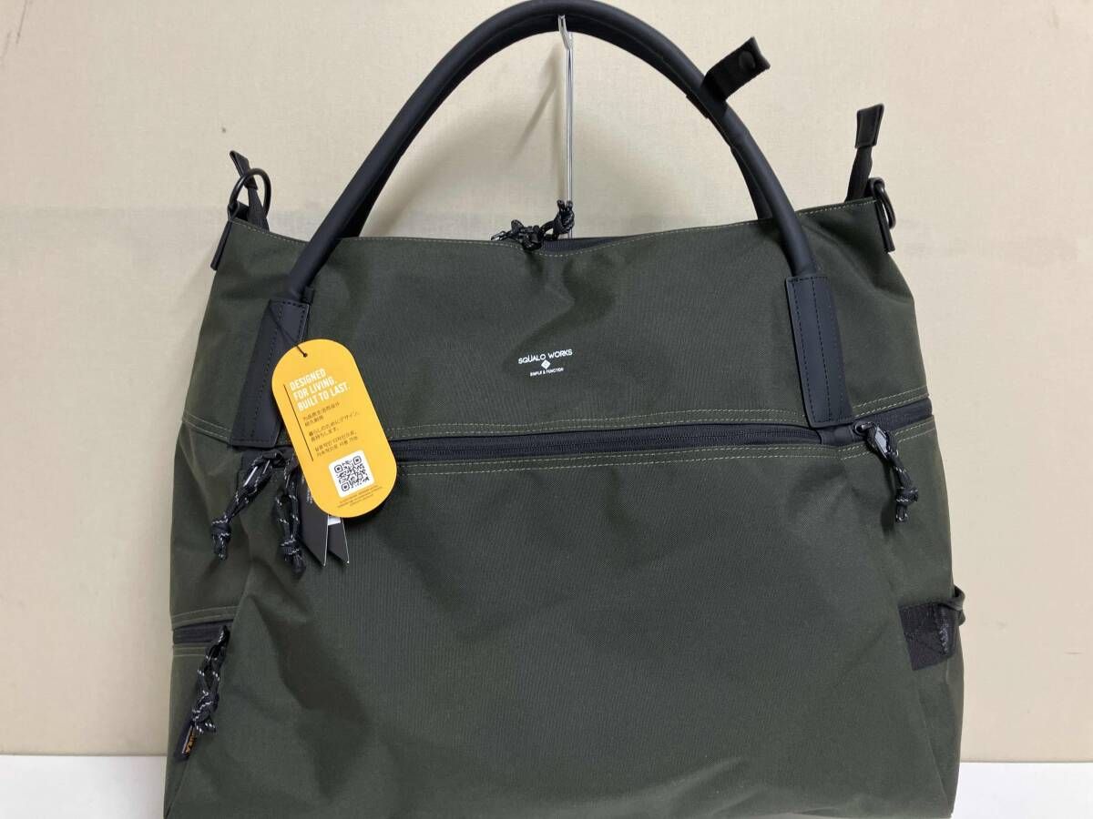 SQUALO WORKS スポーツバッグ トート ボストン ジムボストン オリーブ ジムバッグ