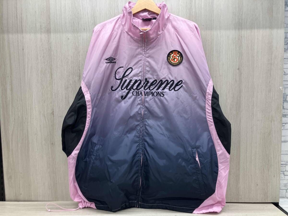 通年 Supreme×Umbro シュプリーム×アンブロ Gradient Track Jacket グラデーショントラックジャケット ナイロン ドローコード 3XL pink