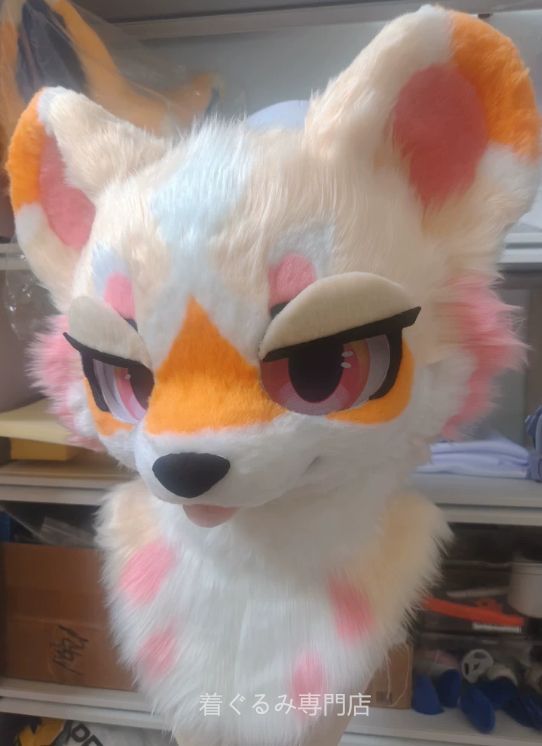 犬　猫　着ぐるみ ヘッド全頭　ヘッド ケモノ ファースーツ ぬいぐるみ コスプレ コスチューム Kurumi 一点物 C598