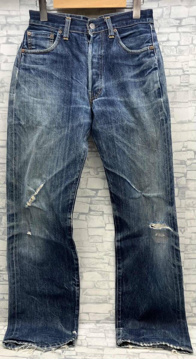 通年 LEVI'S リーバイス デニムパンツ 501XX 復刻 刻印555 ボタンフライ BIG E USA製 アメカジ W29