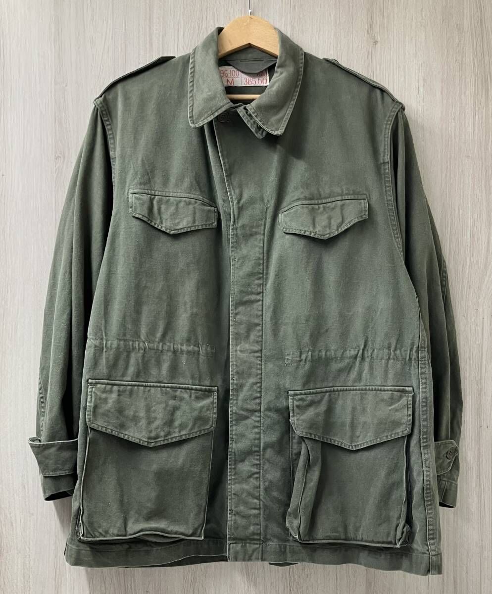 フランス軍 M-47 フィールド ジャケット ヴィンテージ DELCROIX FLERS サイズ96-100 M モスグリーン