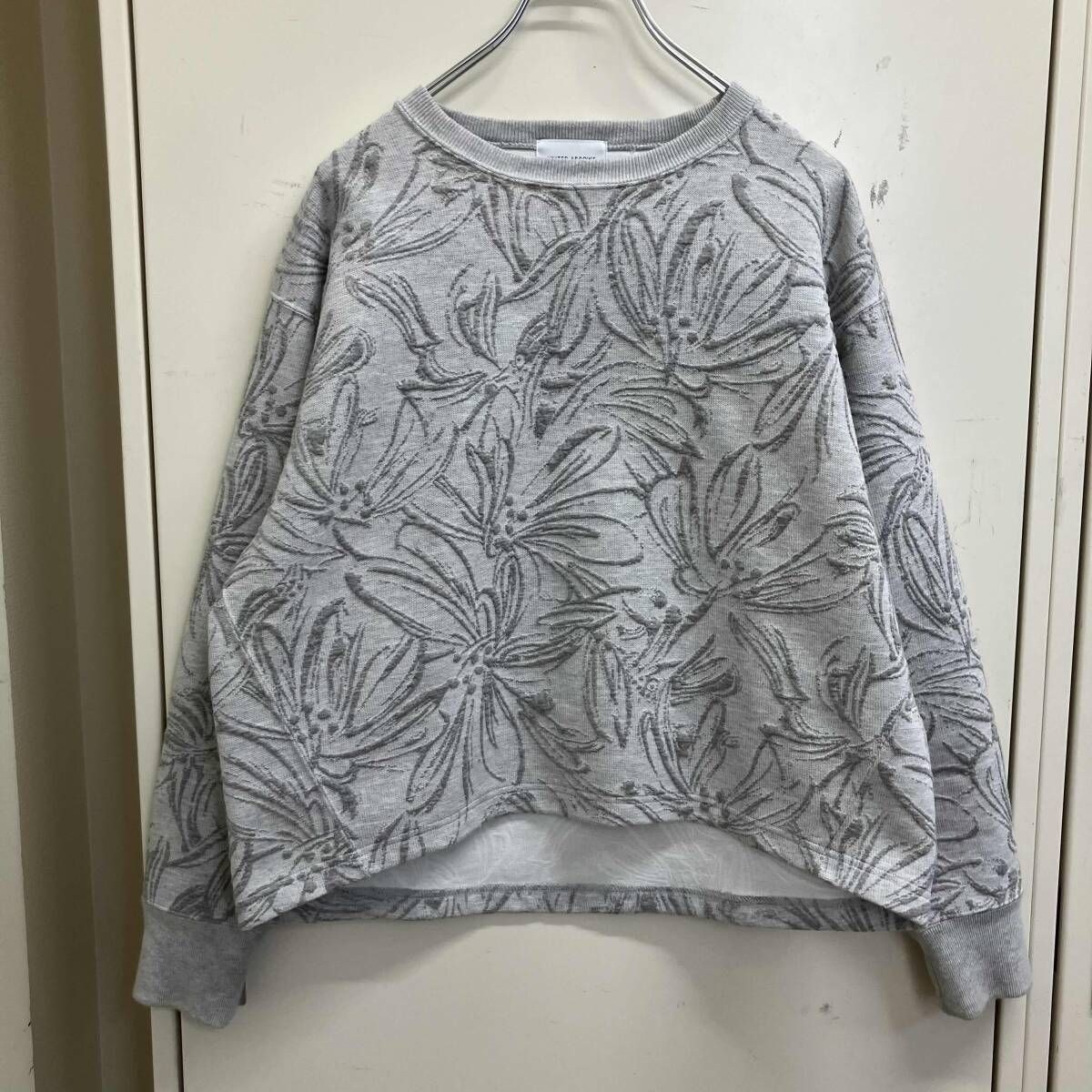 25AW ユナイテッドアローズ BOTANY ジャガードスウェットプルオーバー 25AW UNITED ARROWS BOTANY ジャガードスウェットプルオーバー グレー