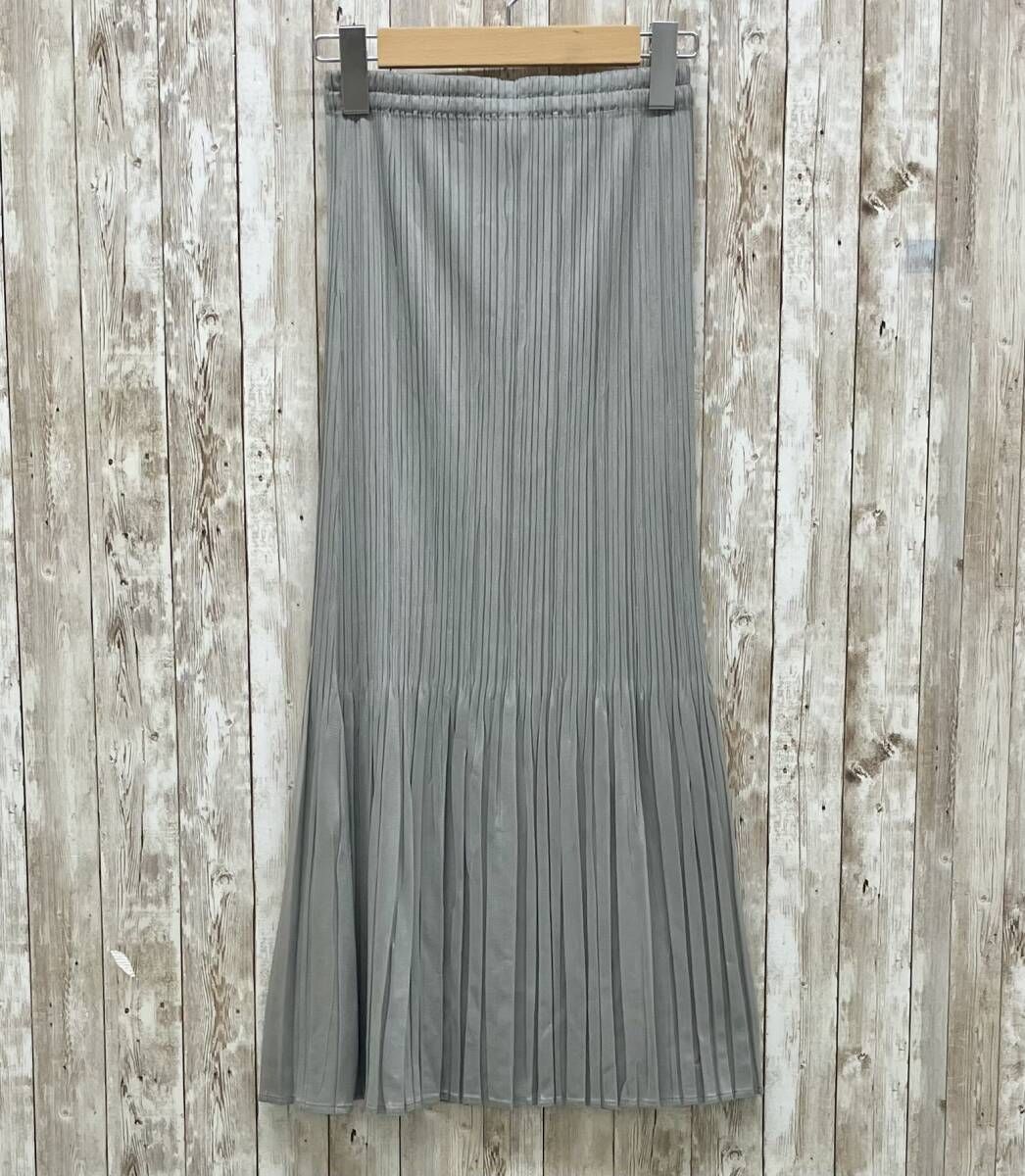 PLEATS PLEASE ISSEY MIYAKE イッセイミヤケ PP21-JG406 レディース ロングスカート プリーツスカート size2 グリーン グレー