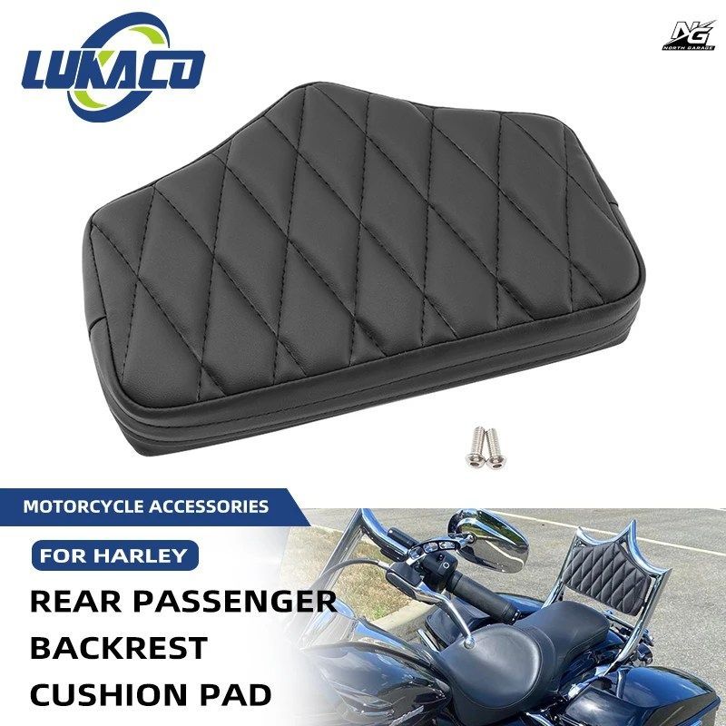 ハーレー、ヤマハ、ホンダ、カワサキのチョッパー、クルーザー用バイク用バックレスト、リアシーシーバー、バッククッションパッド