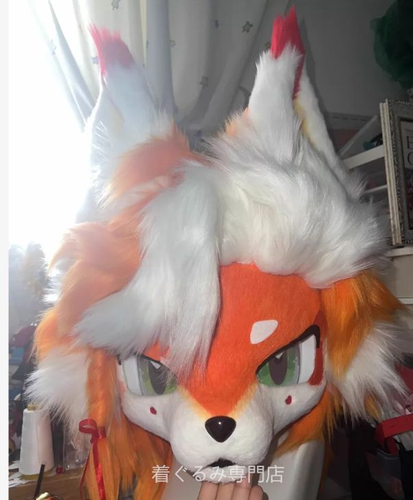 犬　猫　着ぐるみ ヘッド全頭　ヘッド ケモノ ファースーツ ぬいぐるみ コスプレ コスチューム Kurumi 一点物 C608