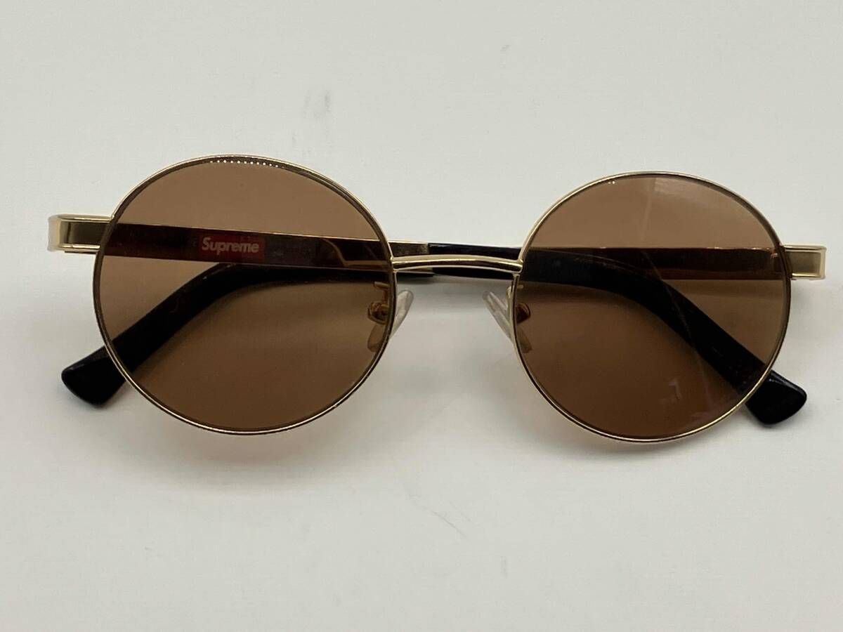 Supreme/14SS/サングラス/Tunnel Metal Sunglasses/ゴールド/ブラウン