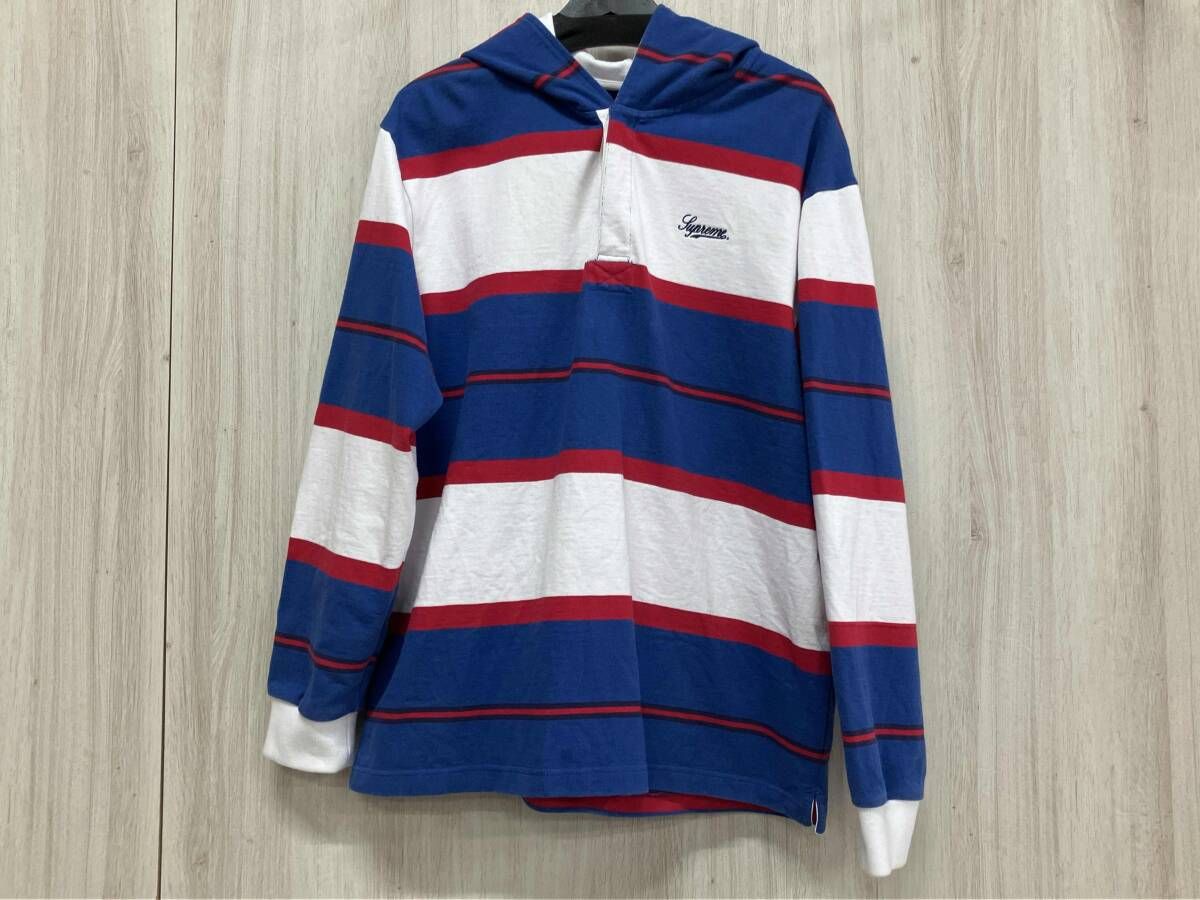 Supreme シュプリーム 24FW hooded rugby Lサイズ 各所シミ汚れ有り