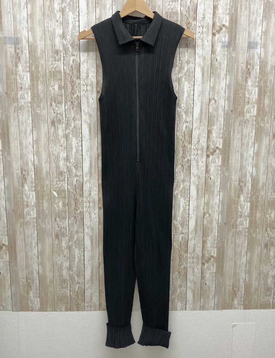 PLEATS PLEASE ISSEY MIYAKE イッセイミヤケ PP04-JI382 レディース ノースリーブワンピース パンツ size3 ブラック