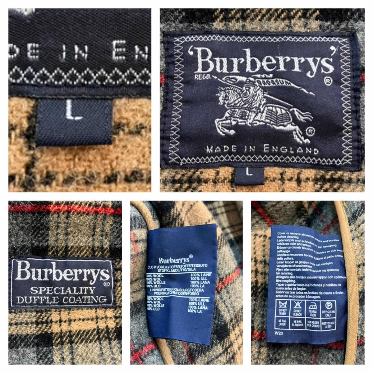 ☆ Burberrys バーバリー ダッフルコート 内側チェック柄 L ベージュ