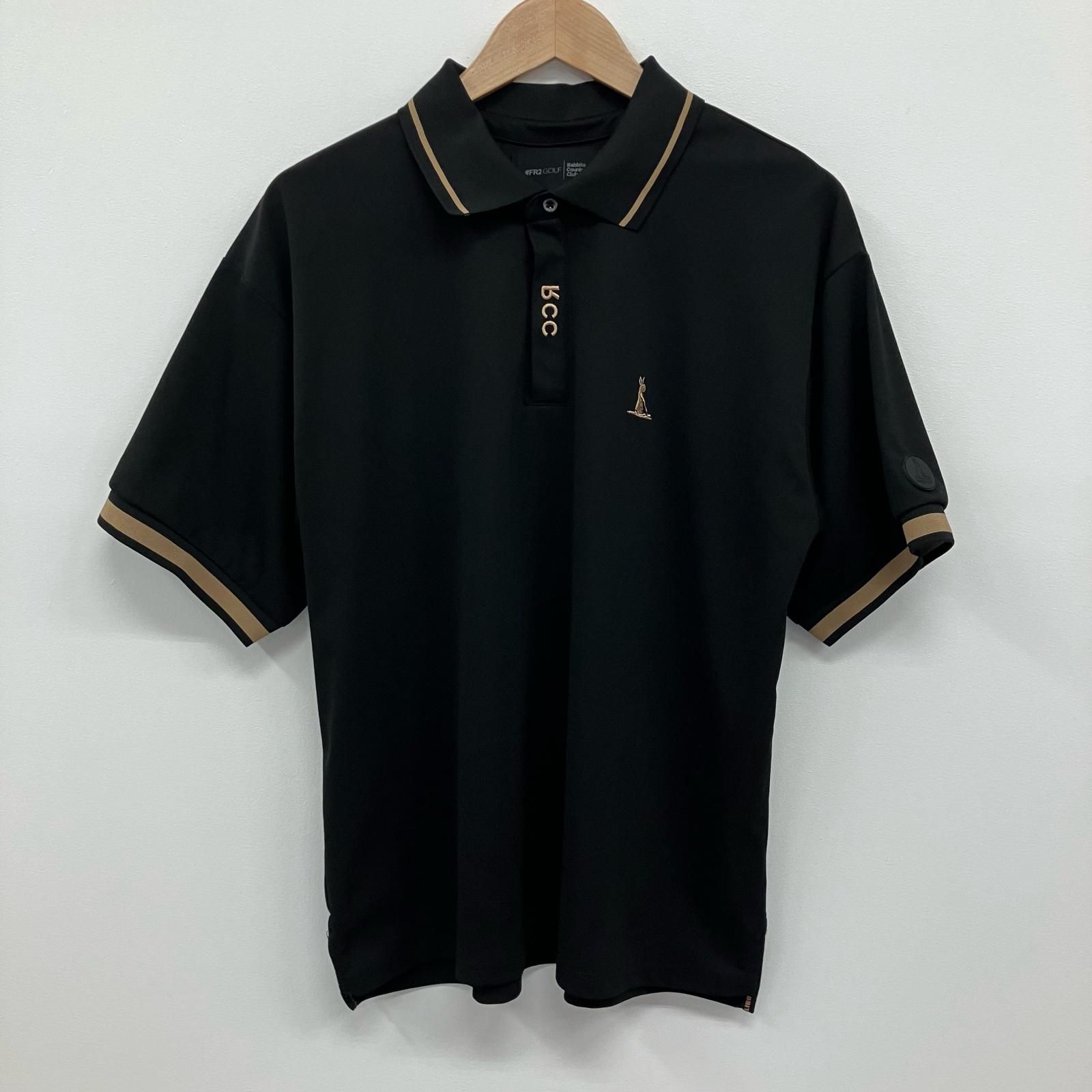 【イオン広店】 中古 #FR2 | エフアールツー ポロシャツ Rabbits Country Club ブラック サイズ：L 【103】
