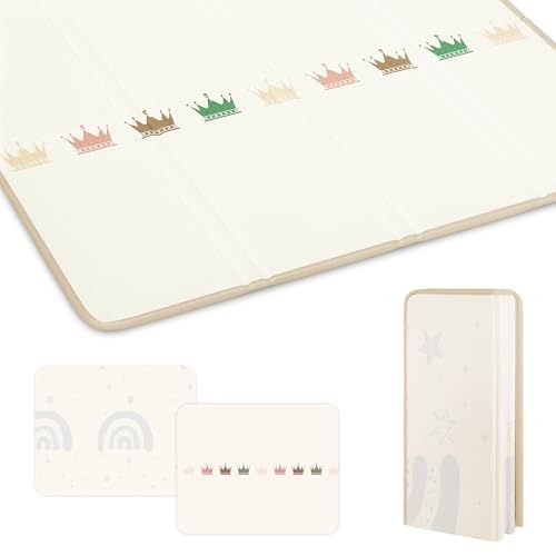 ☆新品☆プレイマット-Artake 赤ちゃん プレイマット 収納しやすい 厚手 折りたたみ 防水 防音マット ベビー お昼寝マット (クラウン+ハーフスター, 200×180×2cm) ce89ccbe
