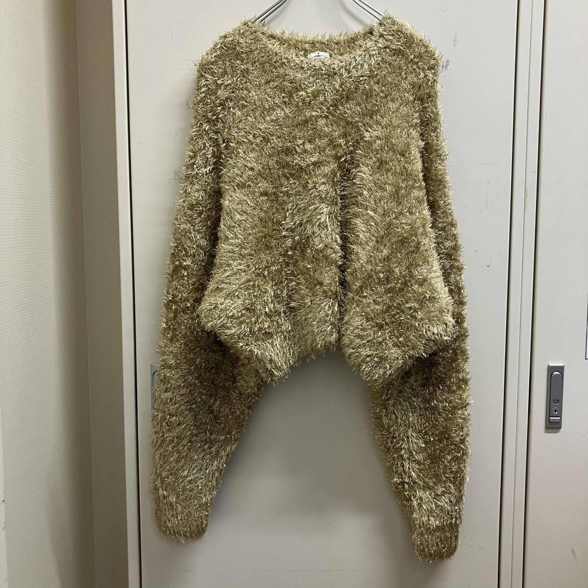 25AW noir kei ninomiya 長袖ニット Ester Lame Knit 3P-N001 サイズS ゴールド ノワールケイニノミヤ コムデギャルソン