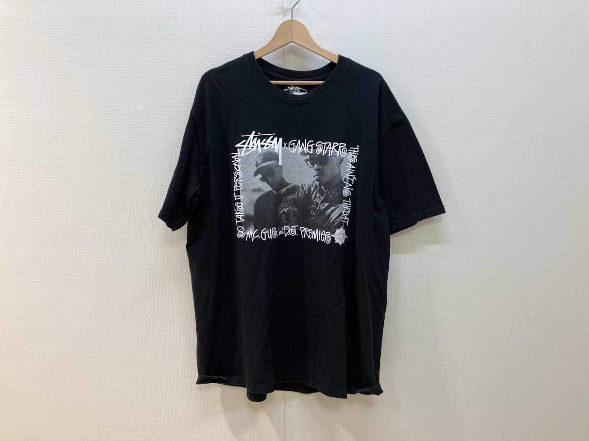STUSSY× Gang Starr ステューシー× ギャングスター Take It Personal Tee 半袖Tシャツ サイズXL 黒 ブラック コットン メンズ プリント