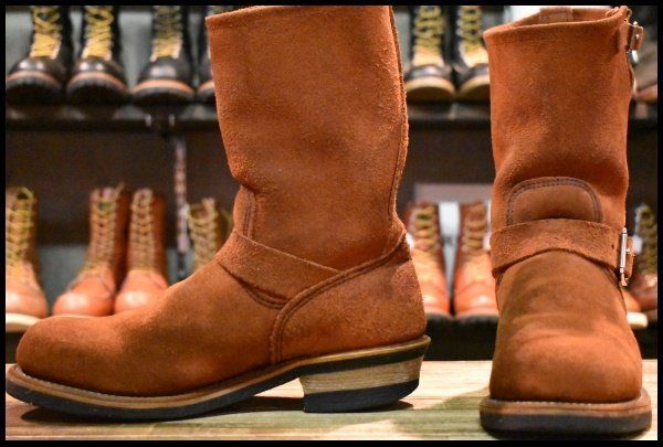 【8D 中古 05年】レッドウィング 8812 赤茶スエード エンジニア カッパー ラフアウト スチールトゥ ブーツ redwing HOPESMORE【GE547】